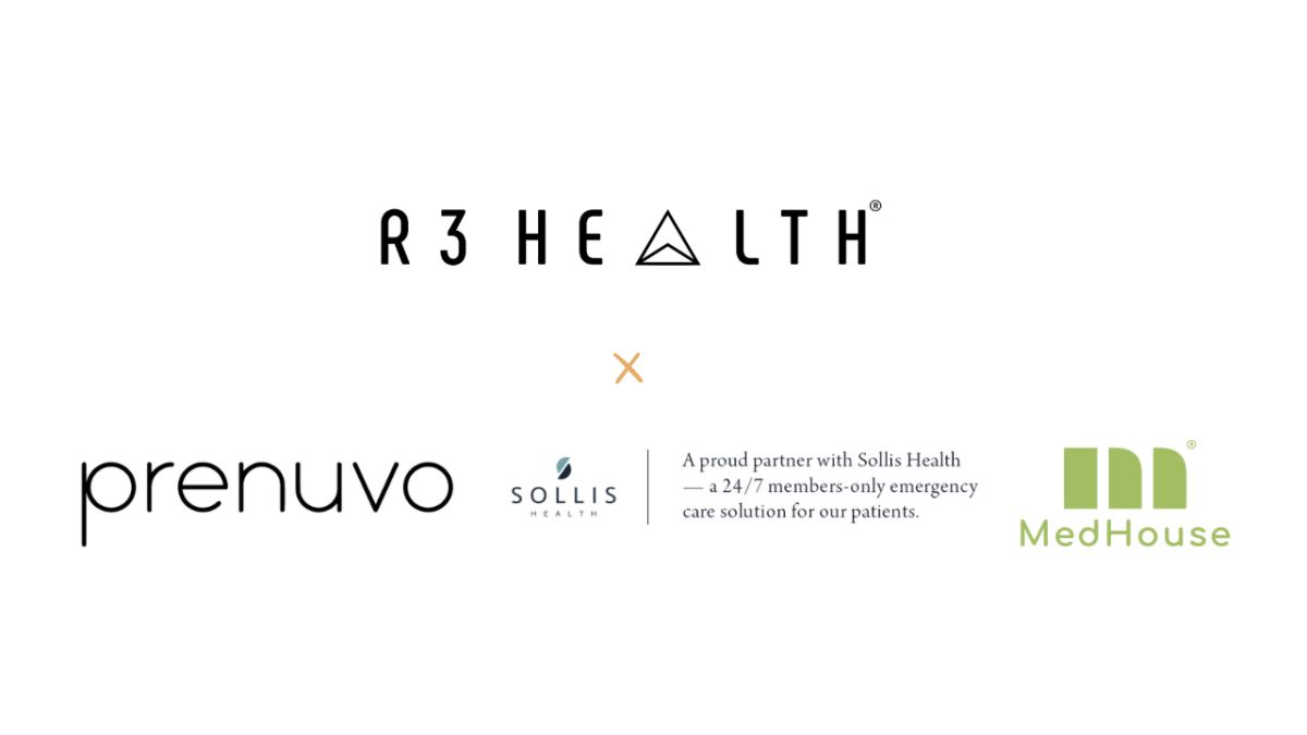 This image shows the logos of all of R3 Health's medical partners.